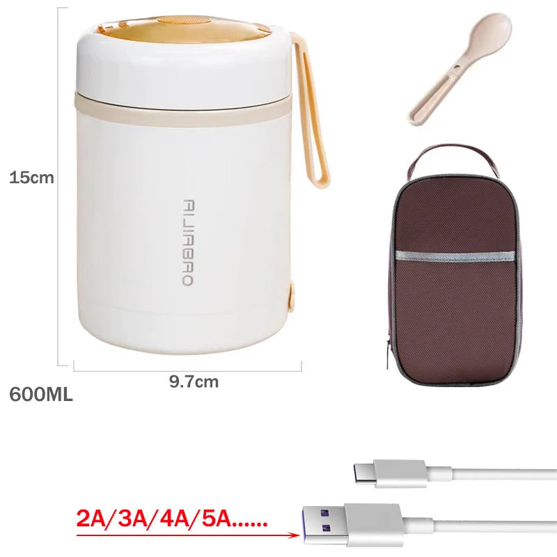 🍲 Lunch Box Chauffante USB – Conservez vos repas chauds partout !