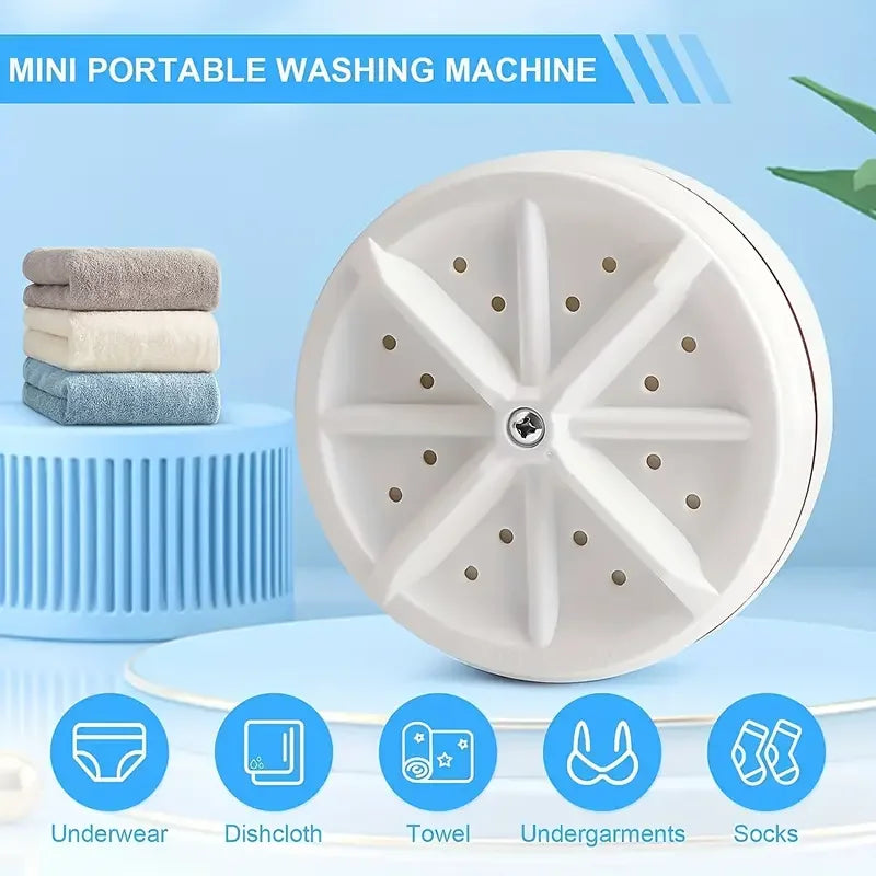 🌀 Mini USB Ultrasonic Washing Machine – Easy Washing at Home or On the Go