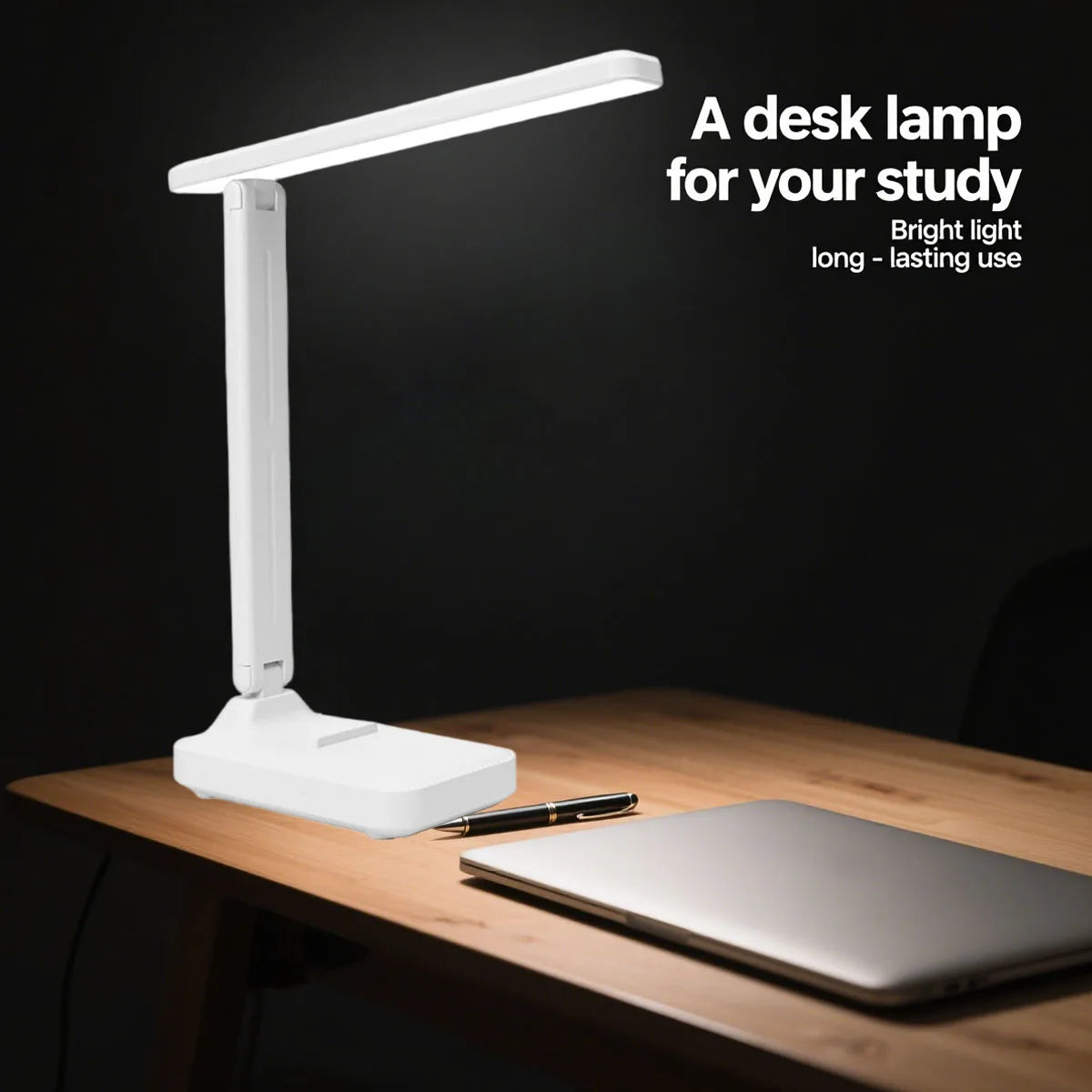 Lampe de Bureau LED Pliable avec Interrupteur Tactile – Blanche