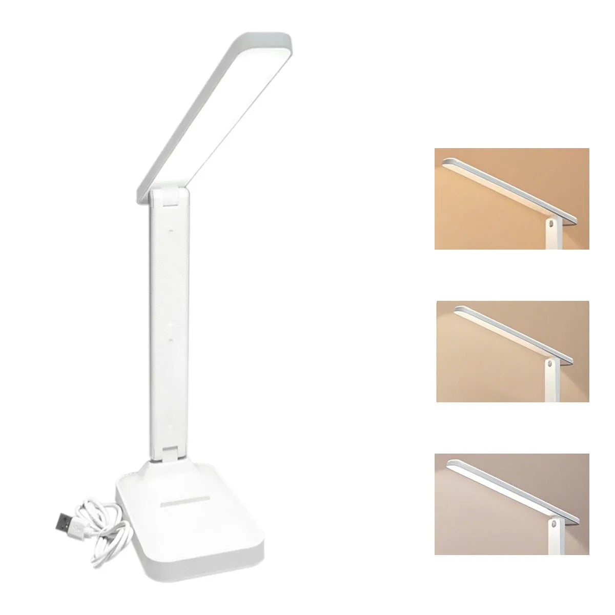Lampe de Bureau LED Pliable avec Interrupteur Tactile – Blanche