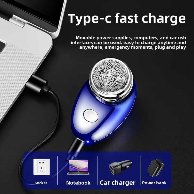 🪒 Rasoir Électrique USB Rechargeable – Mini Rasoir Homme Sec & Humide